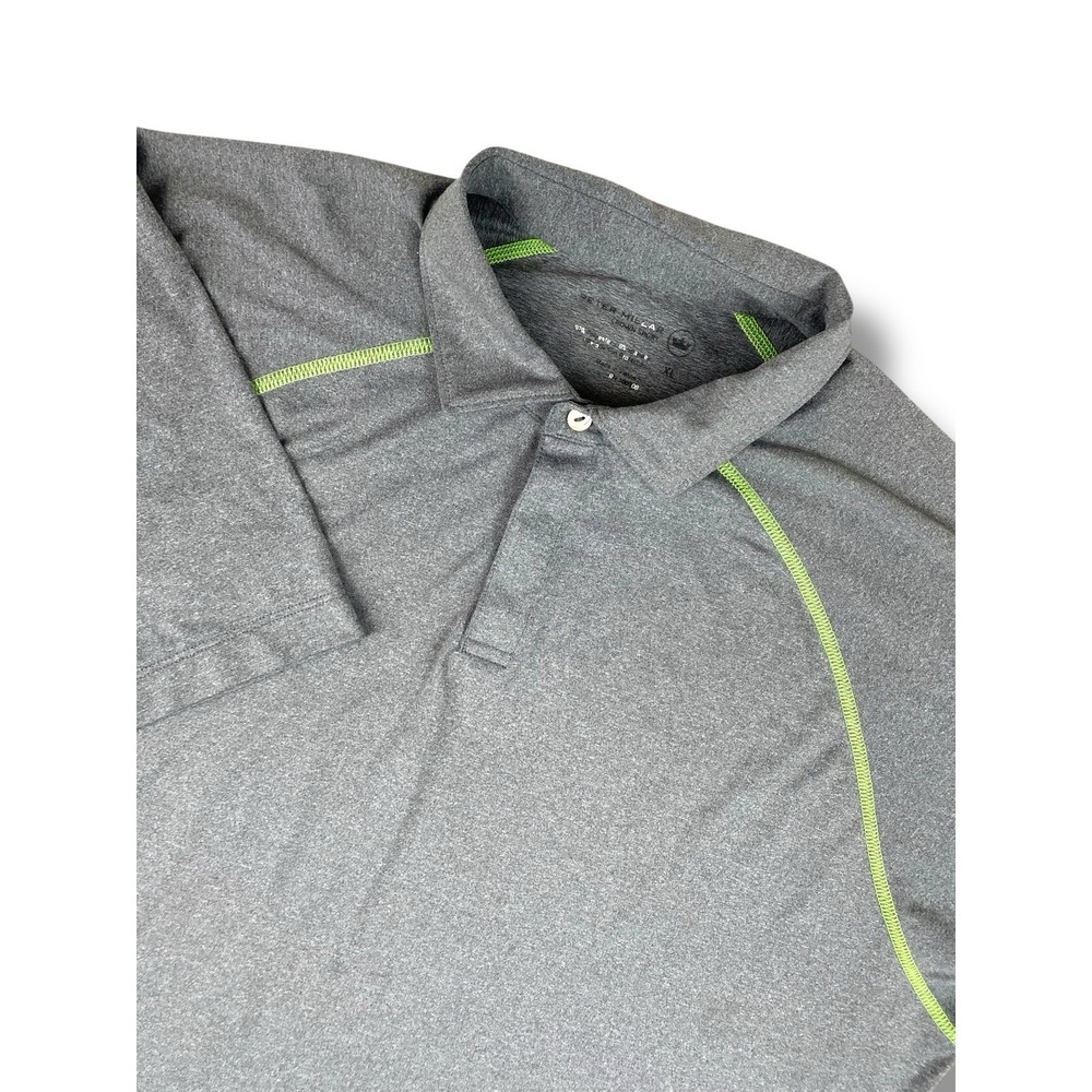 PETER MILLAR Crown Sport Amsterdam Technical Mens Polo Shirt XL Gray Performance